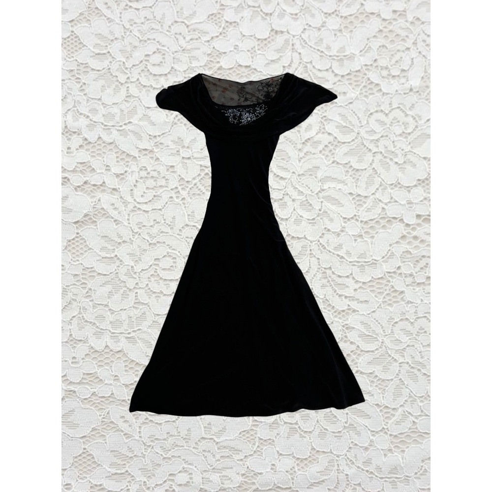 vintage 90s beaded cowl neck evening maxi dress